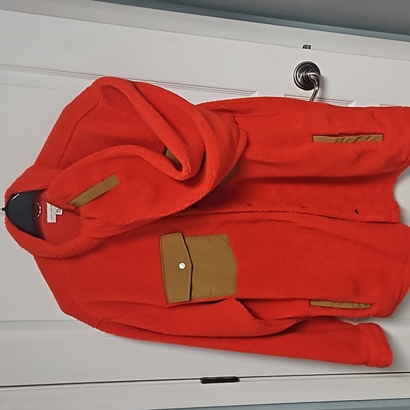 Free Assembly Fleece Shacket Snap Front Shirt - Orange Tan- Men’s Size 3XL - Picture 3 of 10